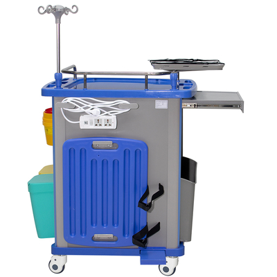 MN-EC001 China Manufactured Medical ABS Material Emergency Trolley with Stainless Steel