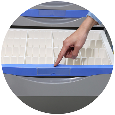 MN-EC001 China Manufactured Medical ABS Material Emergency Trolley with Stainless Steel
