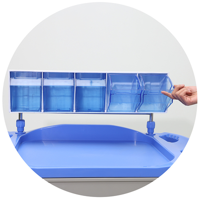 MN-AC003 Hot Sale Hospital Anesthesia Drug ABS Trolley Medical  With Five Layers Drawers