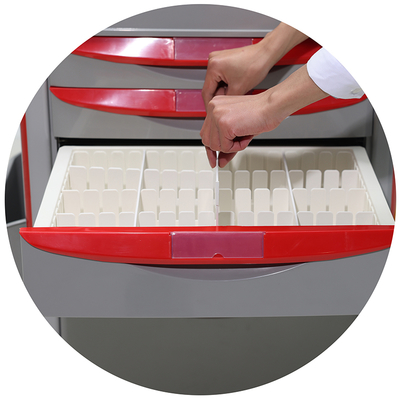 MN-AC003 Hot Sale Hospital Anesthesia Drug ABS Trolley Medical  With Five Layers Drawers