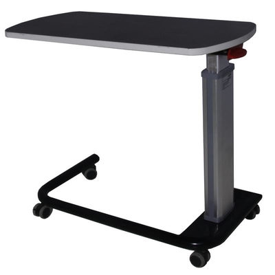 MN-OVT005  Medical Low Adjustable Bedside Dining Gas-Spring Laptop Overbed Table for Patient