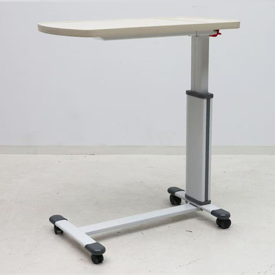MN-OVT005  Medical Low Adjustable Bedside Dining Gas-Spring Laptop Overbed Table for Patient