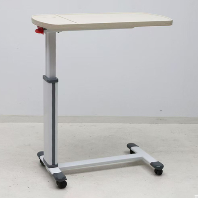 MN-OVT005  Medical Low Adjustable Bedside Dining Gas-Spring Laptop Overbed Table for Patient