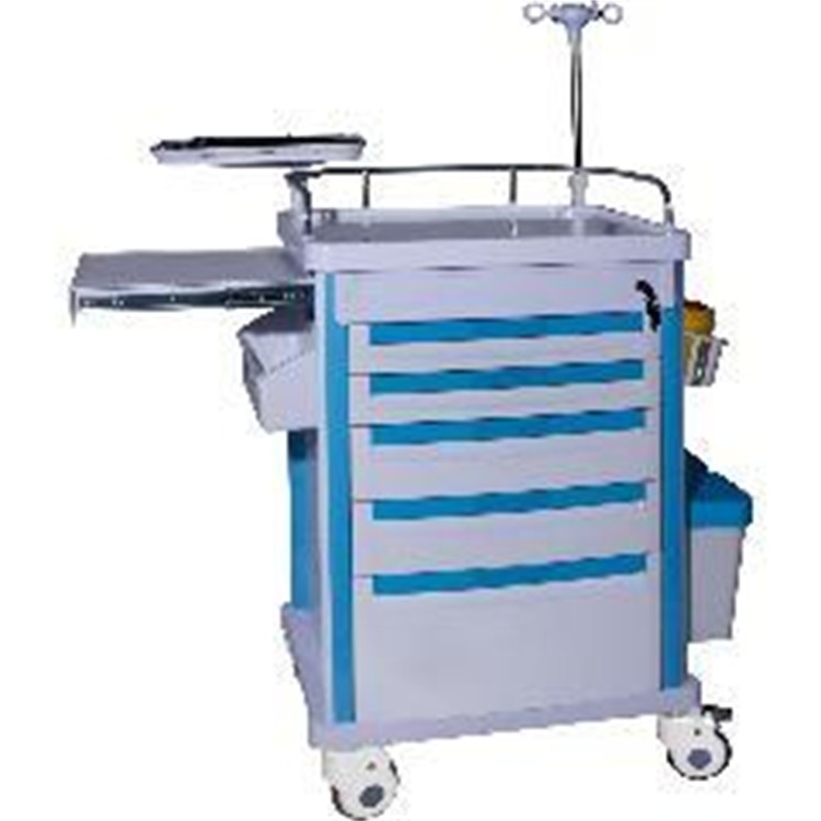 MN- EC002 Medical Hospital Furniture Abs Emergency Medical Trolley for Hospital Usage Medicine Trolley Cart